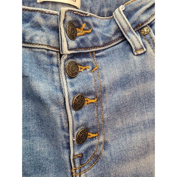 VGOSS Button Fly Ankle Skinny Jeans with Unfinished Hem Size 31 Inseam 27 - Picture 5 of 5